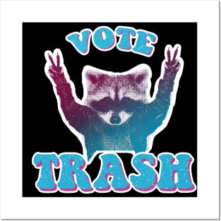 Vote trash panda raccoon Posters and Art